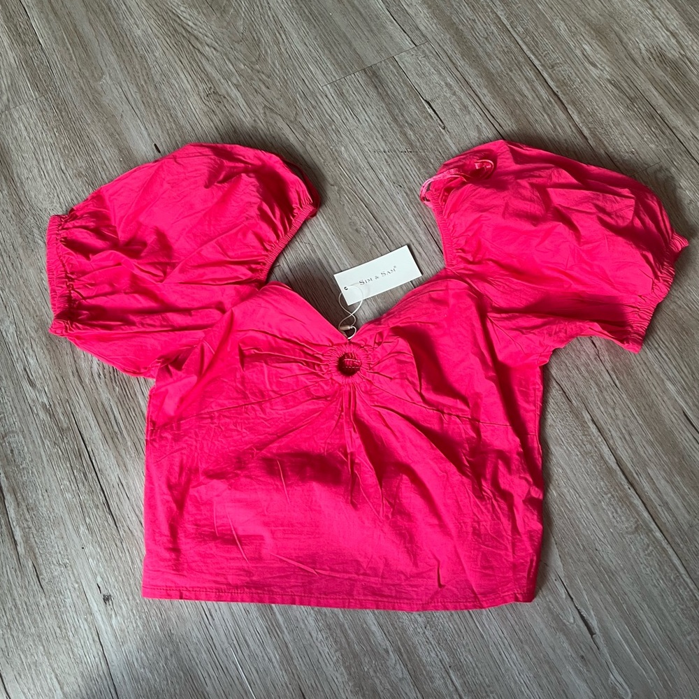 GORGEOUS PINUP PEASANT CROP TOP